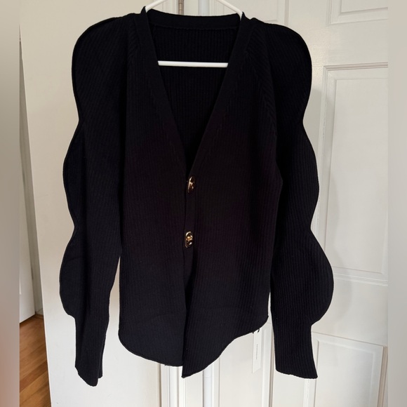 NWT COMMENSE Turn Lock Wave-Sleeve Cardigan Size XL - Picture 2 of 7